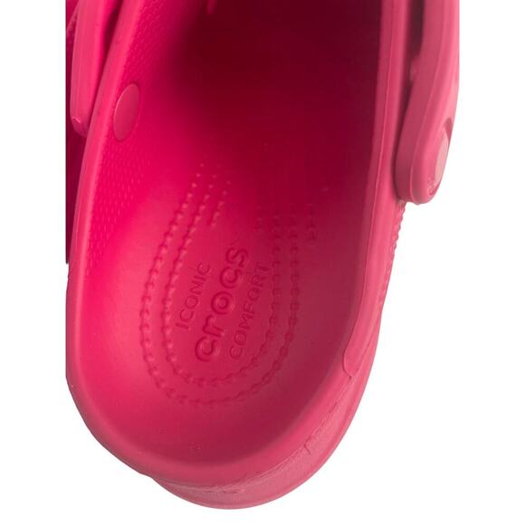 CROCS BAE PLATFORM CLOG SANDALS DRAGON FRUIT SZ 8 ULTRA CONTOURED OUTSOLE ICONIC - Picture 8 of 16